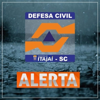 Defesa Civil de Itajaí mantém alerta de chuva persistente e volumosa nesta terça (28) e quarta-feira (29)