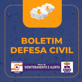 Defesa Civil de Itajaí mantém alerta de chuva persistente e volumosa nesta quarta-feira (03)