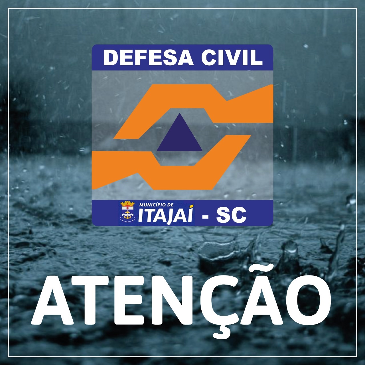 DEFESA CIVIL ATENDE 35 OCORRÊNCIAS DURANTE CHUVA INTENSA EM ITAJAÍ