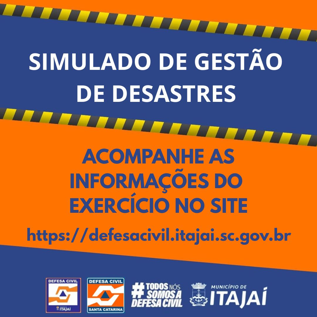 Simulado de Inundação em Itajaí: seja parte da solução em Casos de Emergência Simulado de Inundação em Itajaí: seja parte da solução em Casos de Emergência