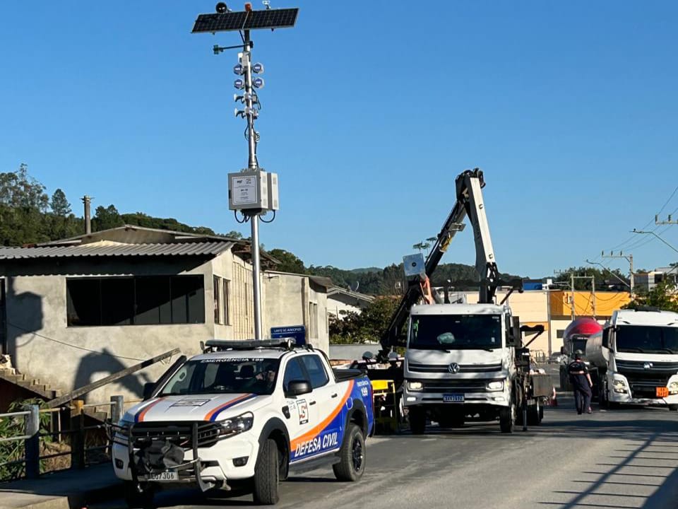 Inauguração de pontos de telemetria em Itajaí é adiada por alerta de chuva Inauguração de pontos de telemetria em Itajaí é adiada por alerta de chuva