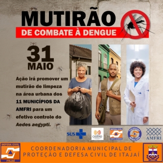   ITAJAÍ REALIZA MUTIRÃO DE LIMPEZA INTEGRADO DE CONSCIENTIZAÇÃO CONTRA A DENGUE