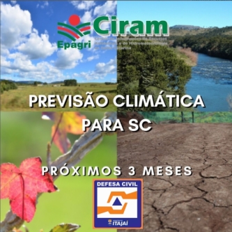 PREVISÃO CLIMÁTICA PARA JULHO, AGOSTO E SETEMBRO