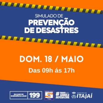 ITAJAÍ PARTICIPARÁ DO 1º SIMULADO GERAL DE GESTÃO DE DESASTRES