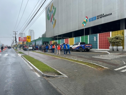 Defesa Civil de Itajaí realiza simulado escolar de evacuação Defesa Civil de Itajaí realiza simulado escolar de evacuação