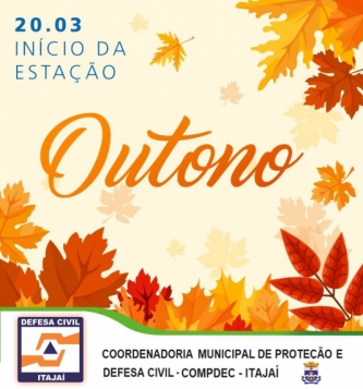 O outono começará neste sábado 20/03/21 às 06h38min.