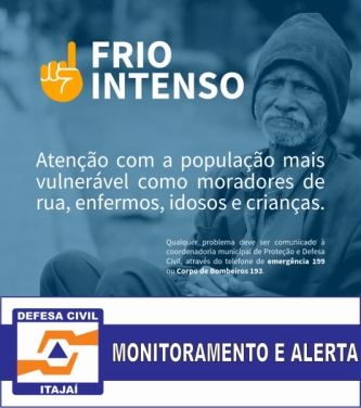 Aviso de Frio Intenso 